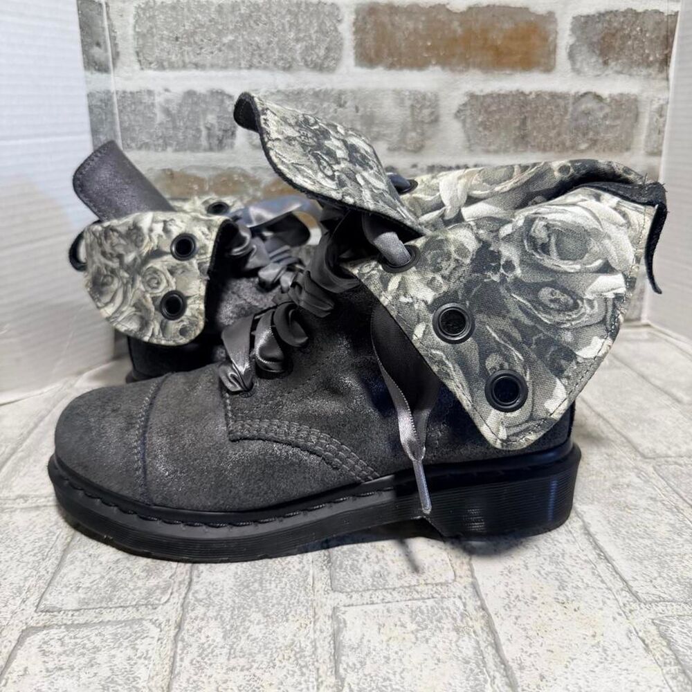 Dr-martens Women's Black and Grey Boots